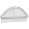 Ekena Millwork Segment Arch Sunburst Architectural Grade PVC Combination Pediment, 36"W x 15-7/8"H x 2-3/4"P PEDPC036X160SEG01 - alternate 1